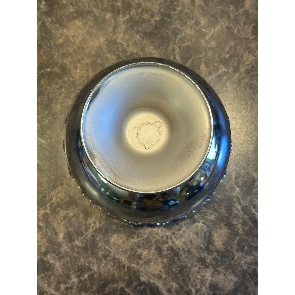 Celtic Quality England Cobalt Blue Glass Compote/Jam/Relish dish 3 Piece Set